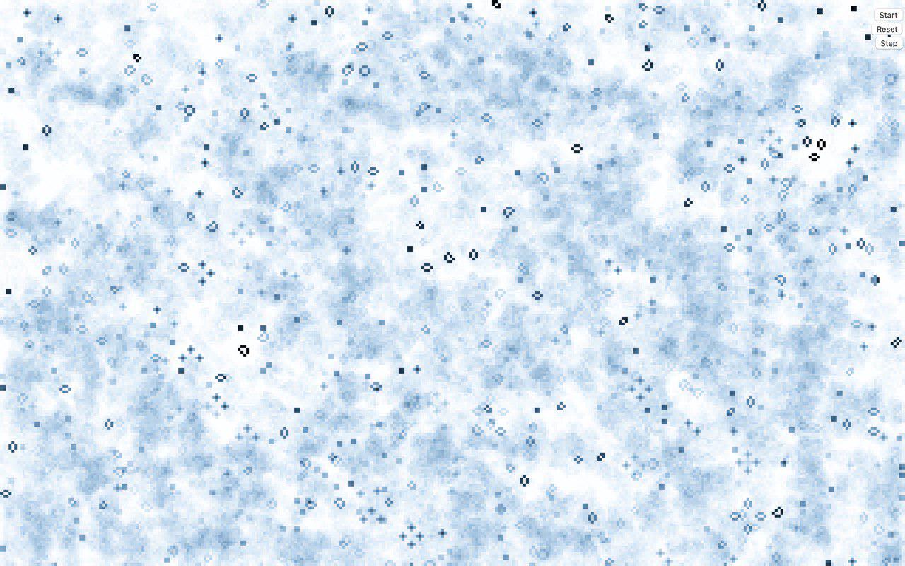 Game of Life pixel art, wintry mix